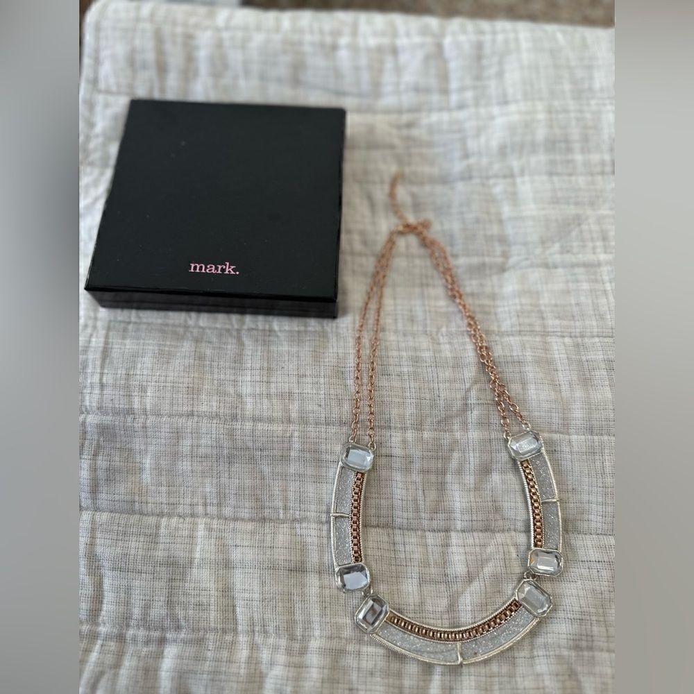 Avon Mark. Pretty As Diamonds Statement Necklace NEW In Box